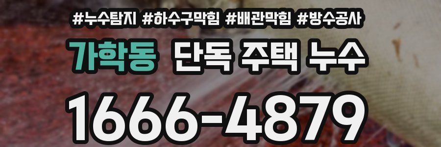가학동 단독 주택 누수