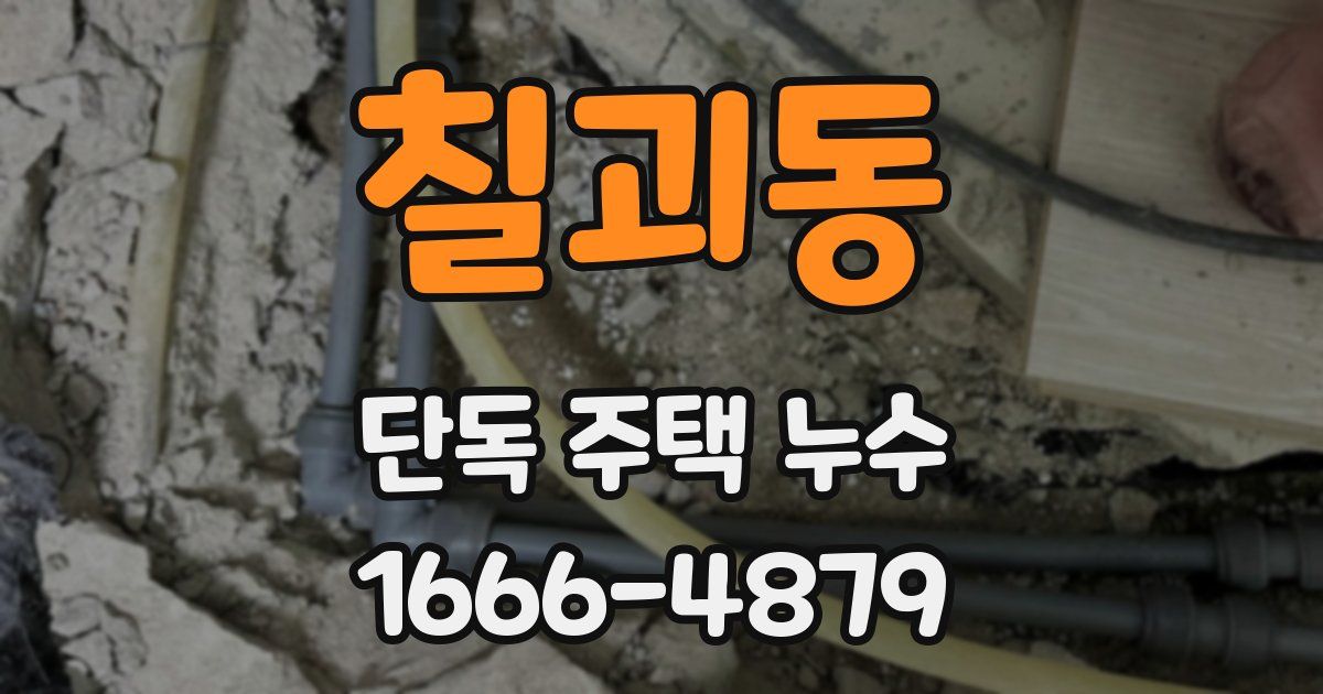 칠괴동 단독 주택 누수