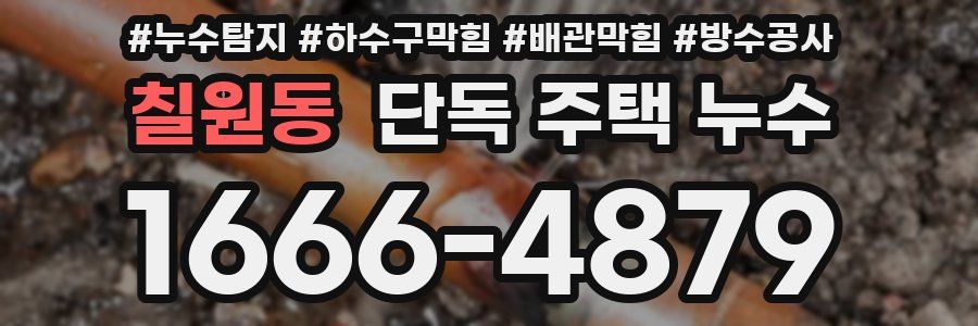 칠원동 단독 주택 누수