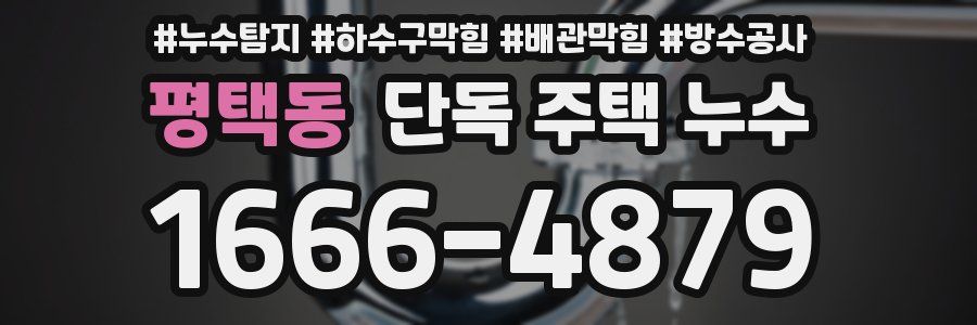평택동 단독 주택 누수