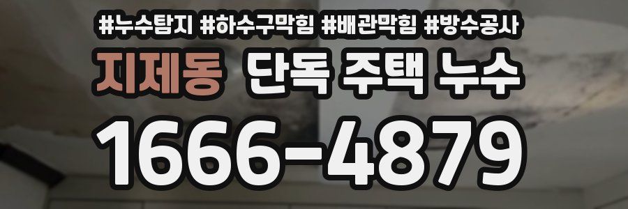 지제동 단독 주택 누수