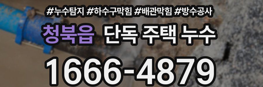 청북읍 단독 주택 누수