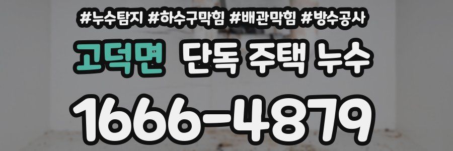 고덕면 단독 주택 누수