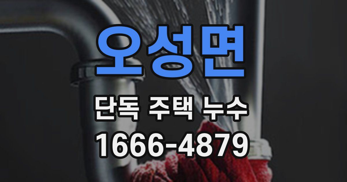 오성면 단독 주택 누수