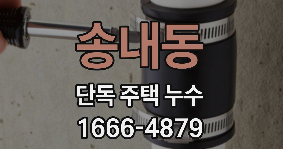 송내동 단독 주택 누수