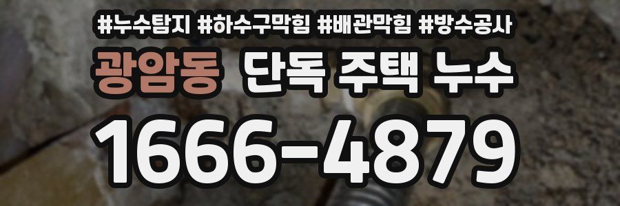 광암동 단독 주택 누수