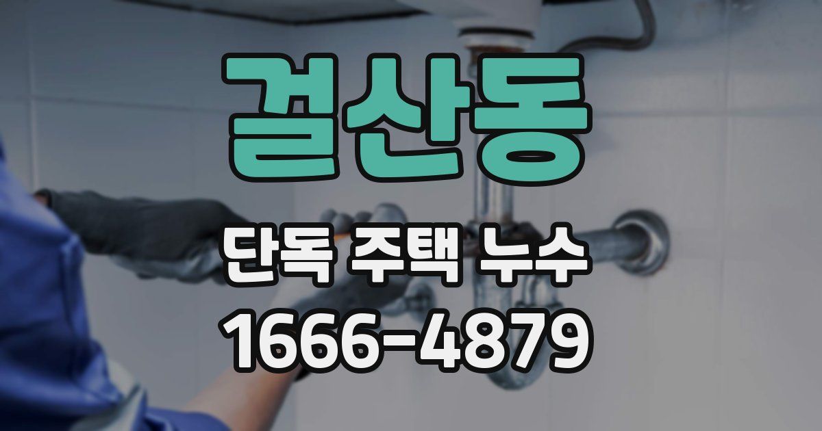 걸산동 단독 주택 누수