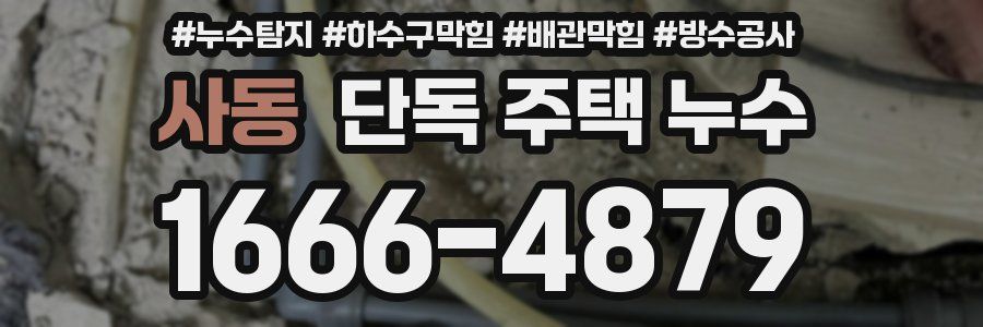 사동 단독 주택 누수