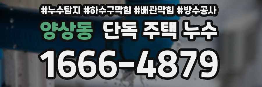 양상동 단독 주택 누수