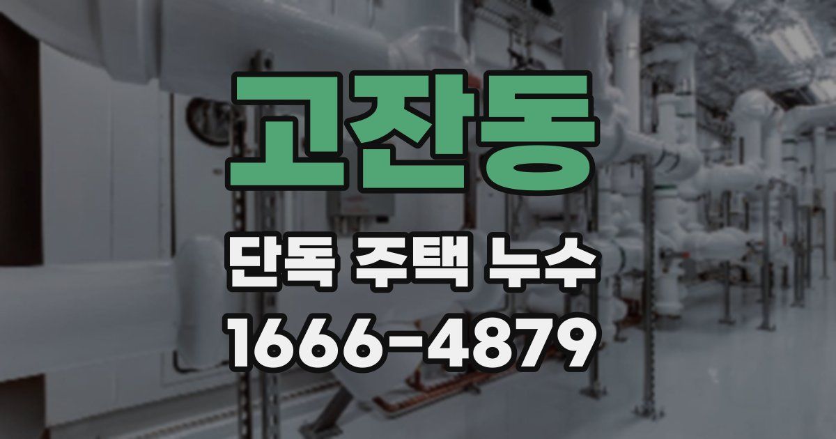 고잔동 단독 주택 누수