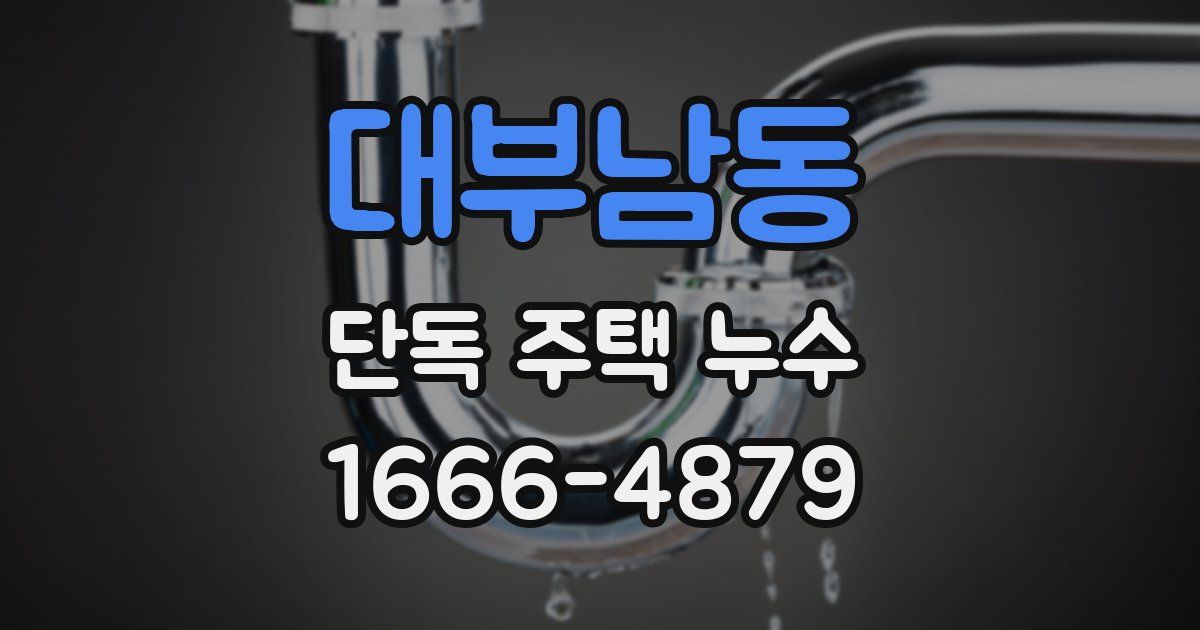 대부남동 단독 주택 누수