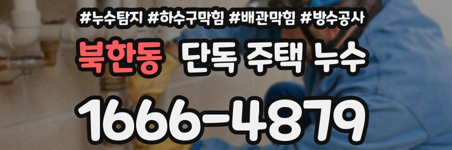 북한동 단독 주택 누수