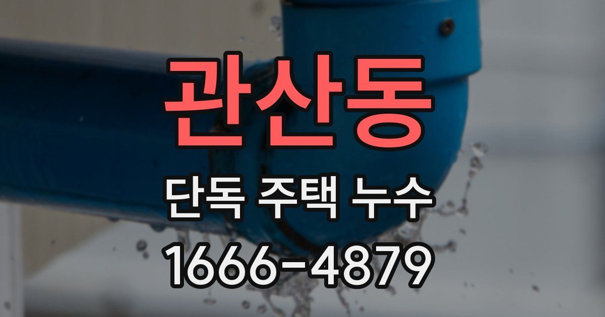 관산동 단독 주택 누수