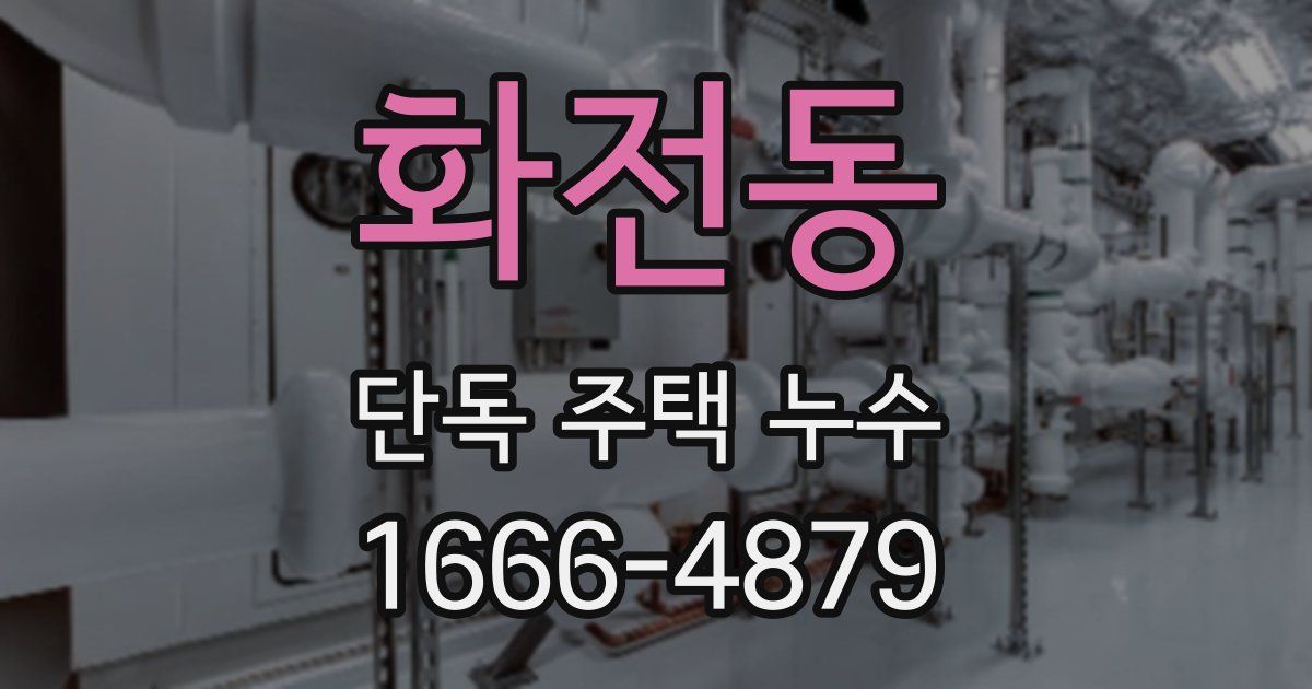 화전동 단독 주택 누수