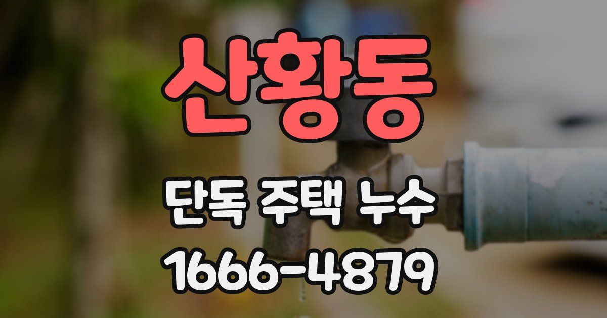 산황동 단독 주택 누수