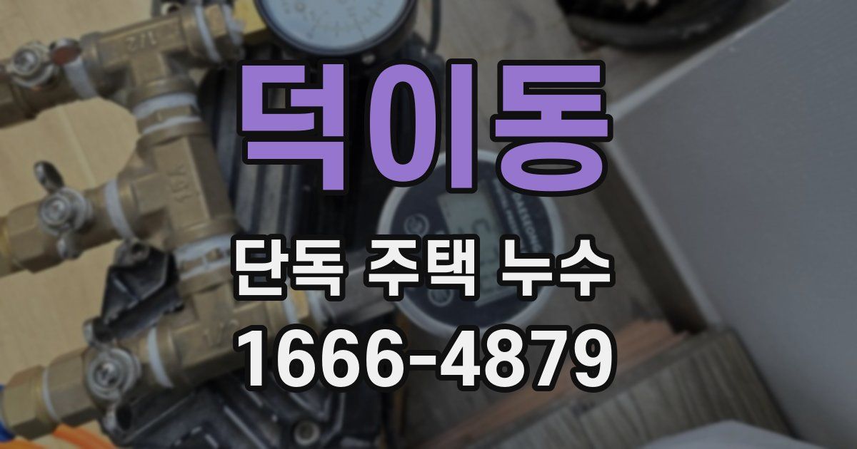 덕이동 단독 주택 누수