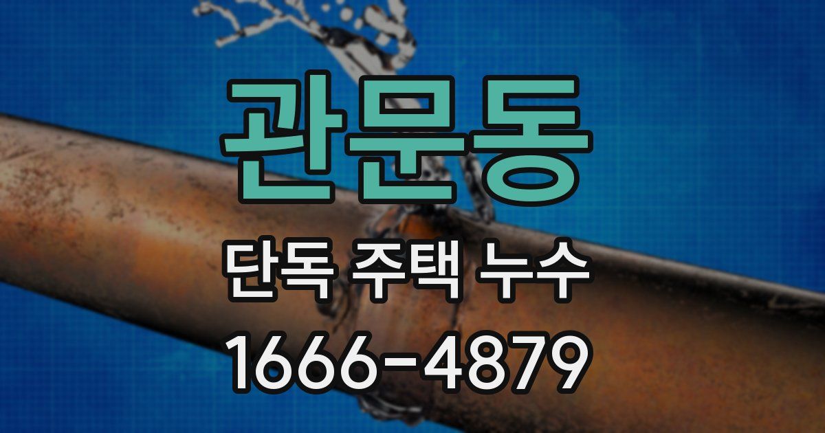 관문동 단독 주택 누수