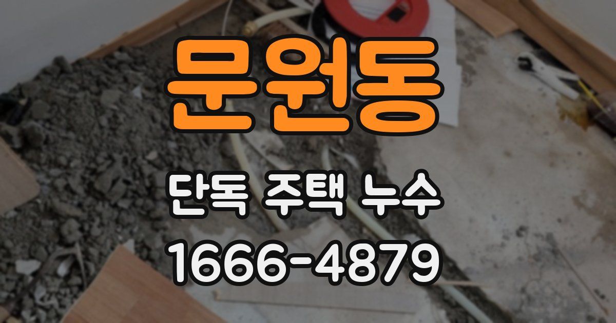 문원동 단독 주택 누수