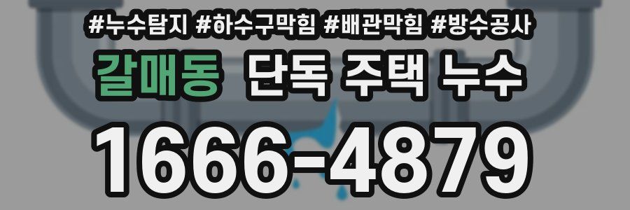 갈매동 단독 주택 누수