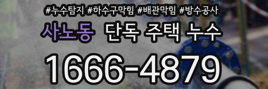 사노동 단독 주택 누수