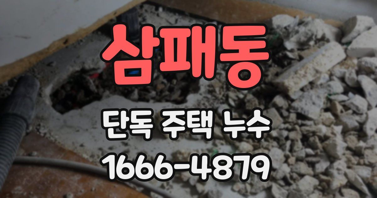 삼패동 단독 주택 누수