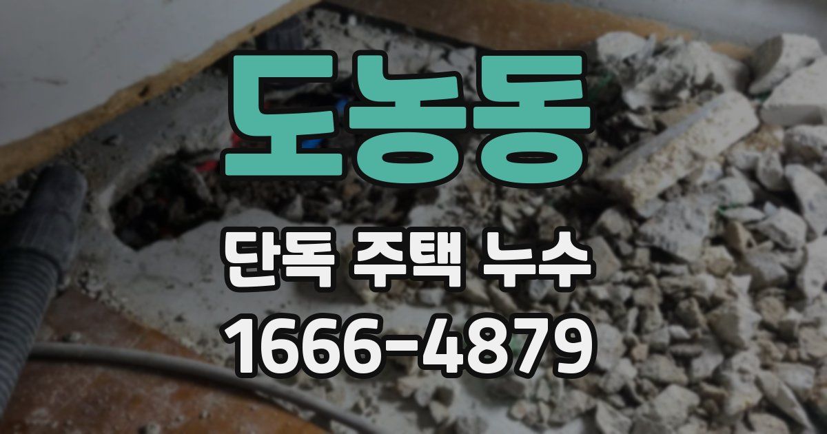 도농동 단독 주택 누수