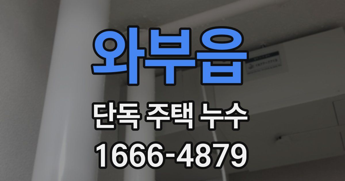 와부읍 단독 주택 누수