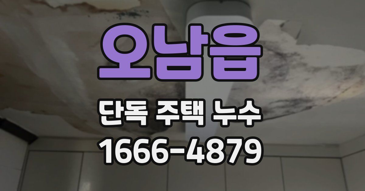 오남읍 단독 주택 누수