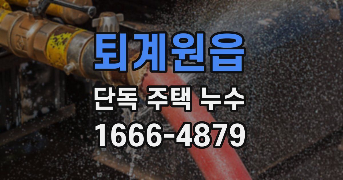 퇴계원읍 단독 주택 누수