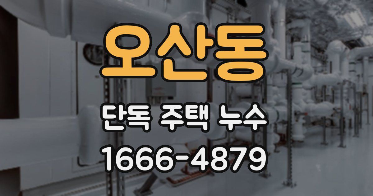 오산동 단독 주택 누수