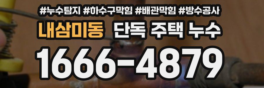내삼미동 단독 주택 누수