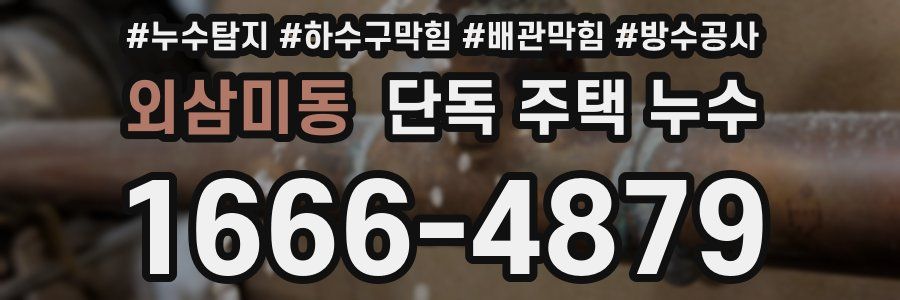 외삼미동 단독 주택 누수