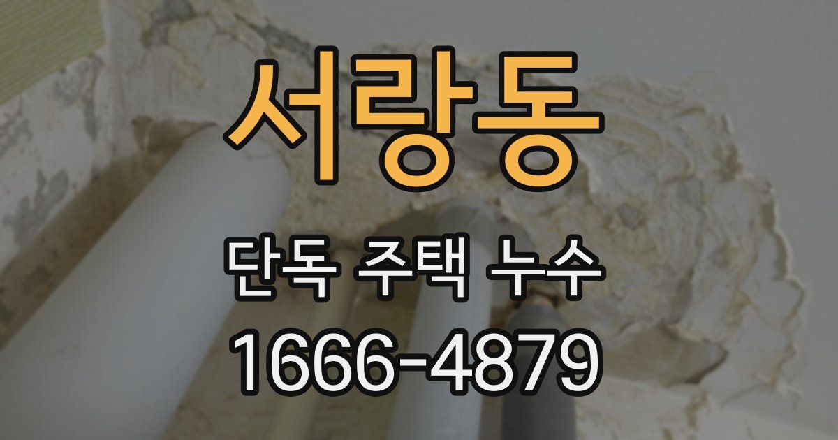 서랑동 단독 주택 누수