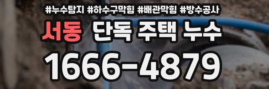 서동 단독 주택 누수