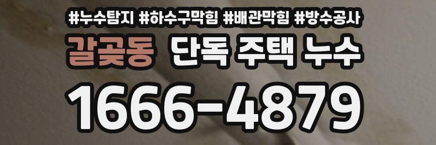 갈곶동 단독 주택 누수