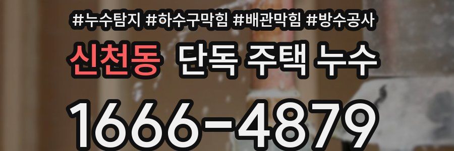 신천동 단독 주택 누수