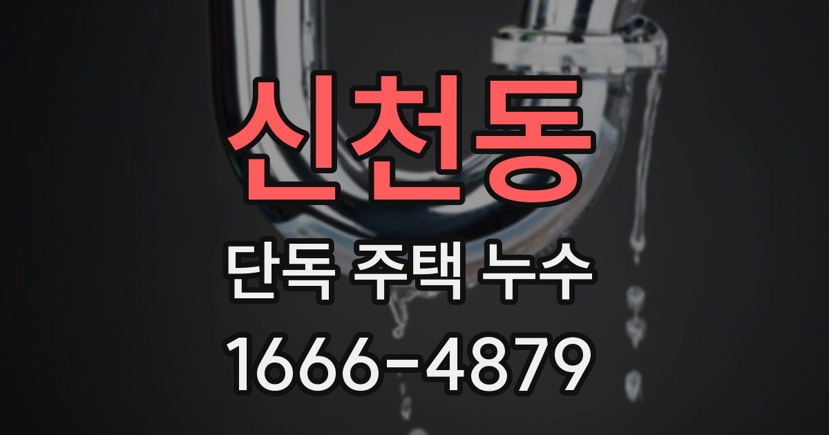 신천동 단독 주택 누수
