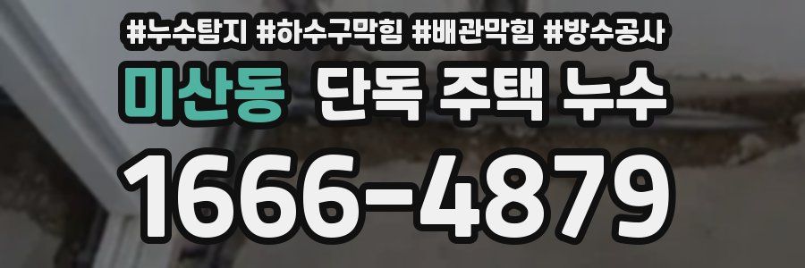 미산동 단독 주택 누수