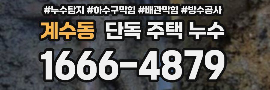 계수동 단독 주택 누수