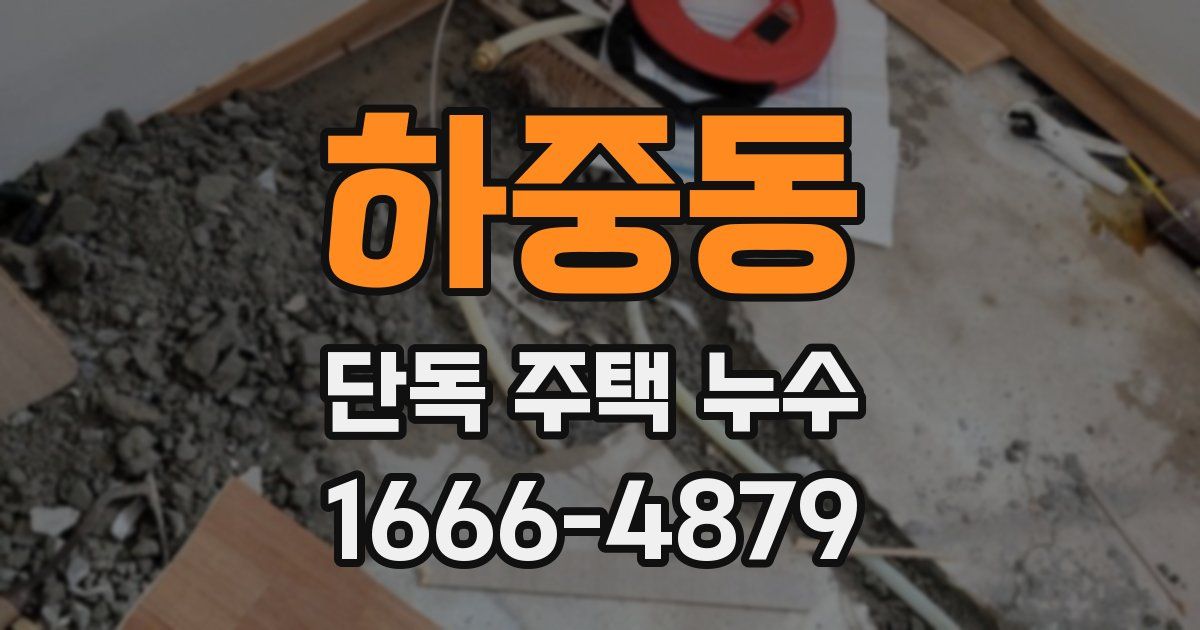 하중동 단독 주택 누수