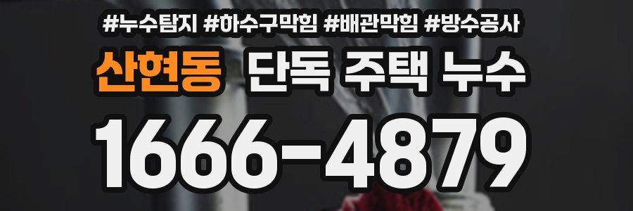 산현동 단독 주택 누수