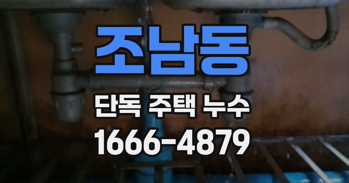 조남동 단독 주택 누수