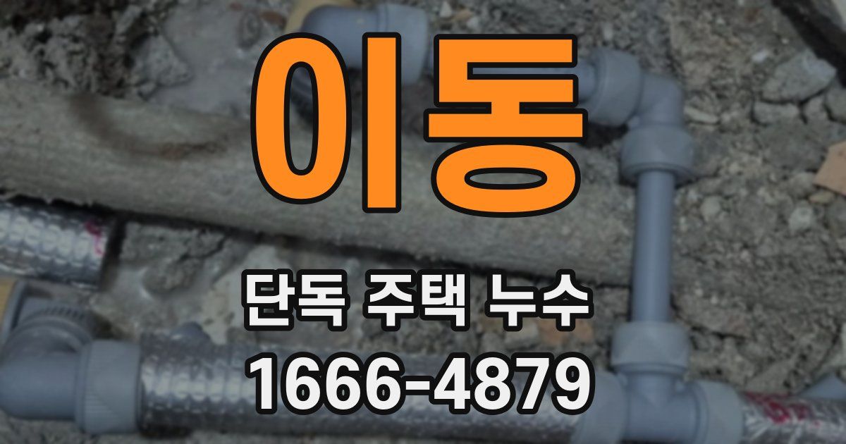 이동 단독 주택 누수