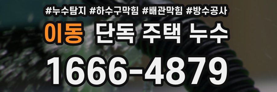 이동 단독 주택 누수