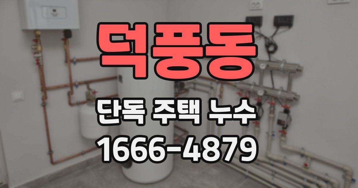 덕풍동 단독 주택 누수
