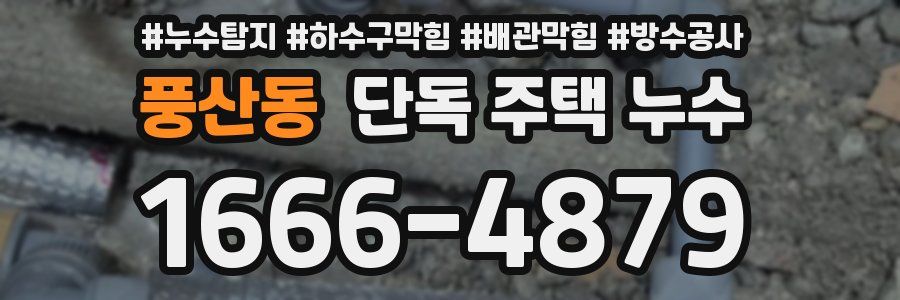 풍산동 단독 주택 누수