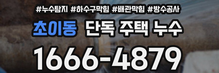 초이동 단독 주택 누수