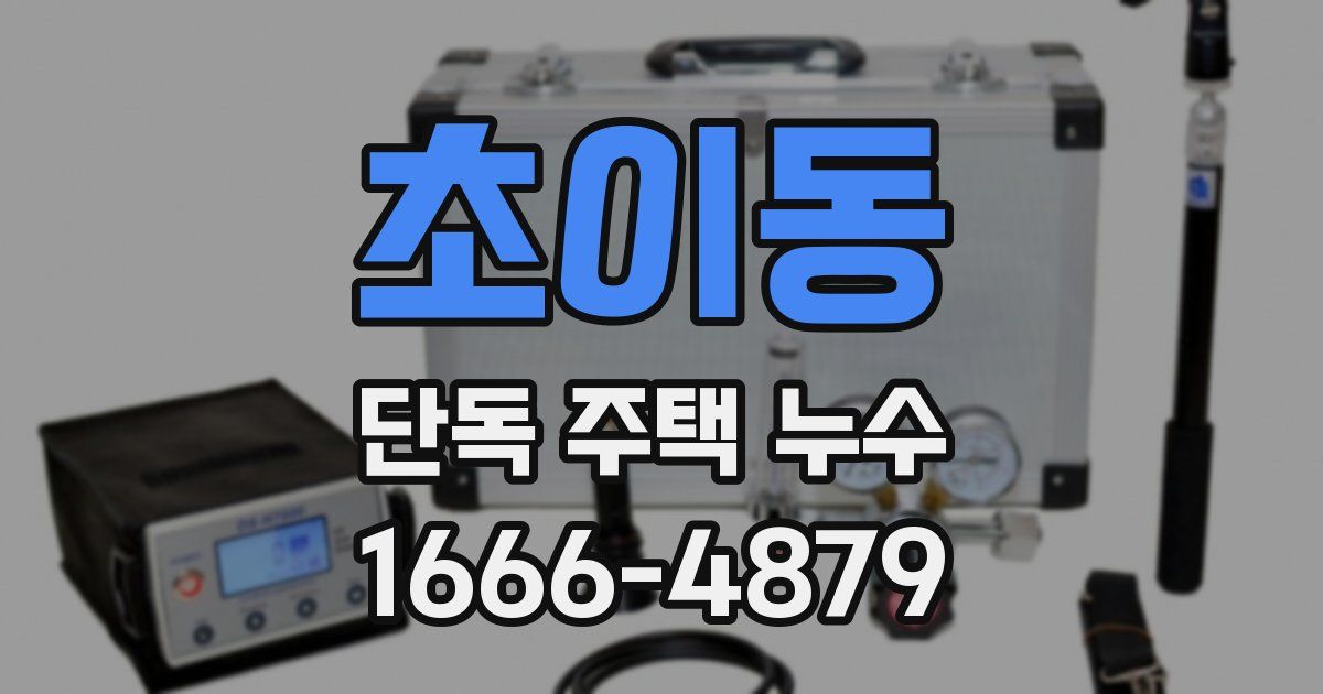 초이동 단독 주택 누수