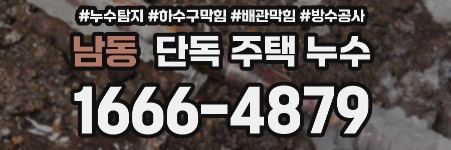 남동 단독 주택 누수