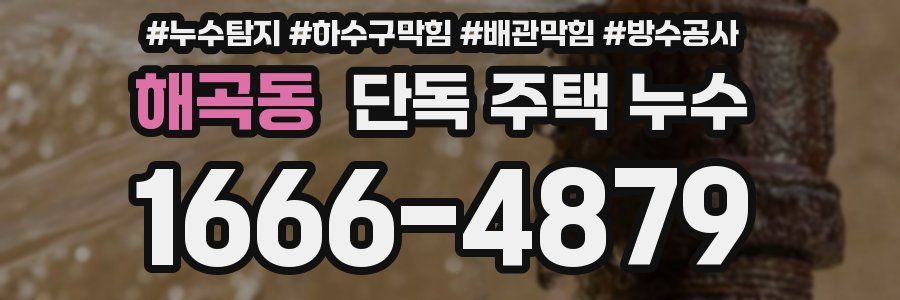 해곡동 단독 주택 누수